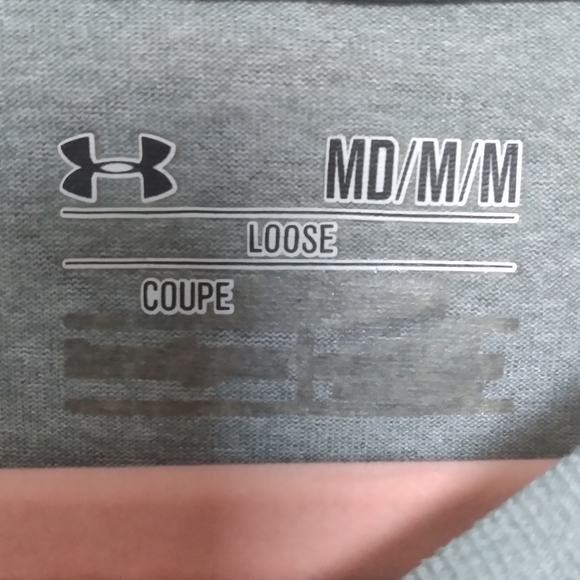 Under Armour Grey Loose Fit Short Sleeve Athletic Tee Shirt Size Medium - Picture 9 of 9
